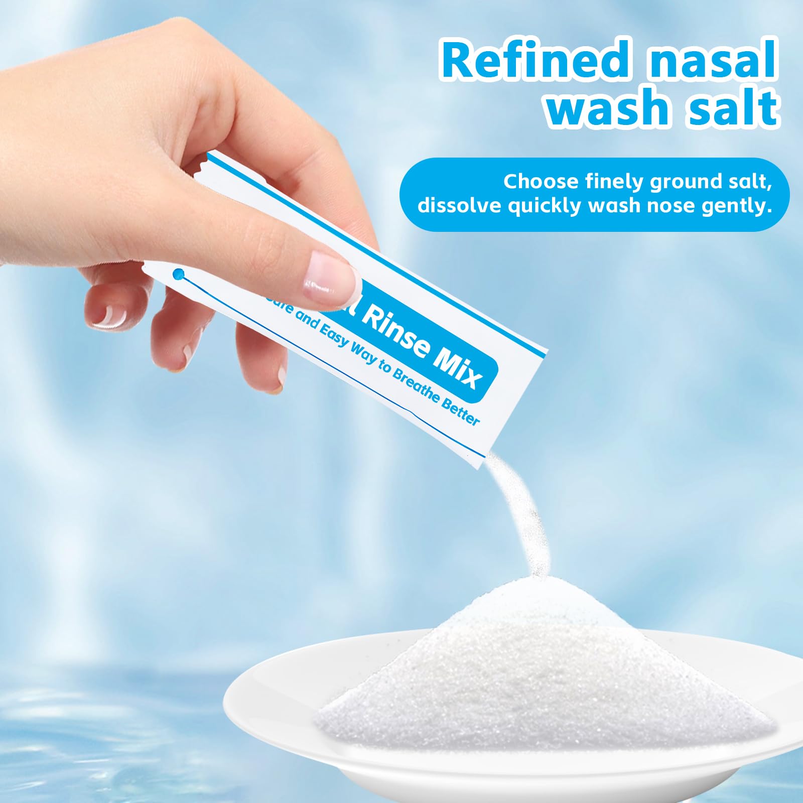 160 Petits Sacs Sachets Sel Nasal 2.7g Rinçage Sinus Irrigation Nasale