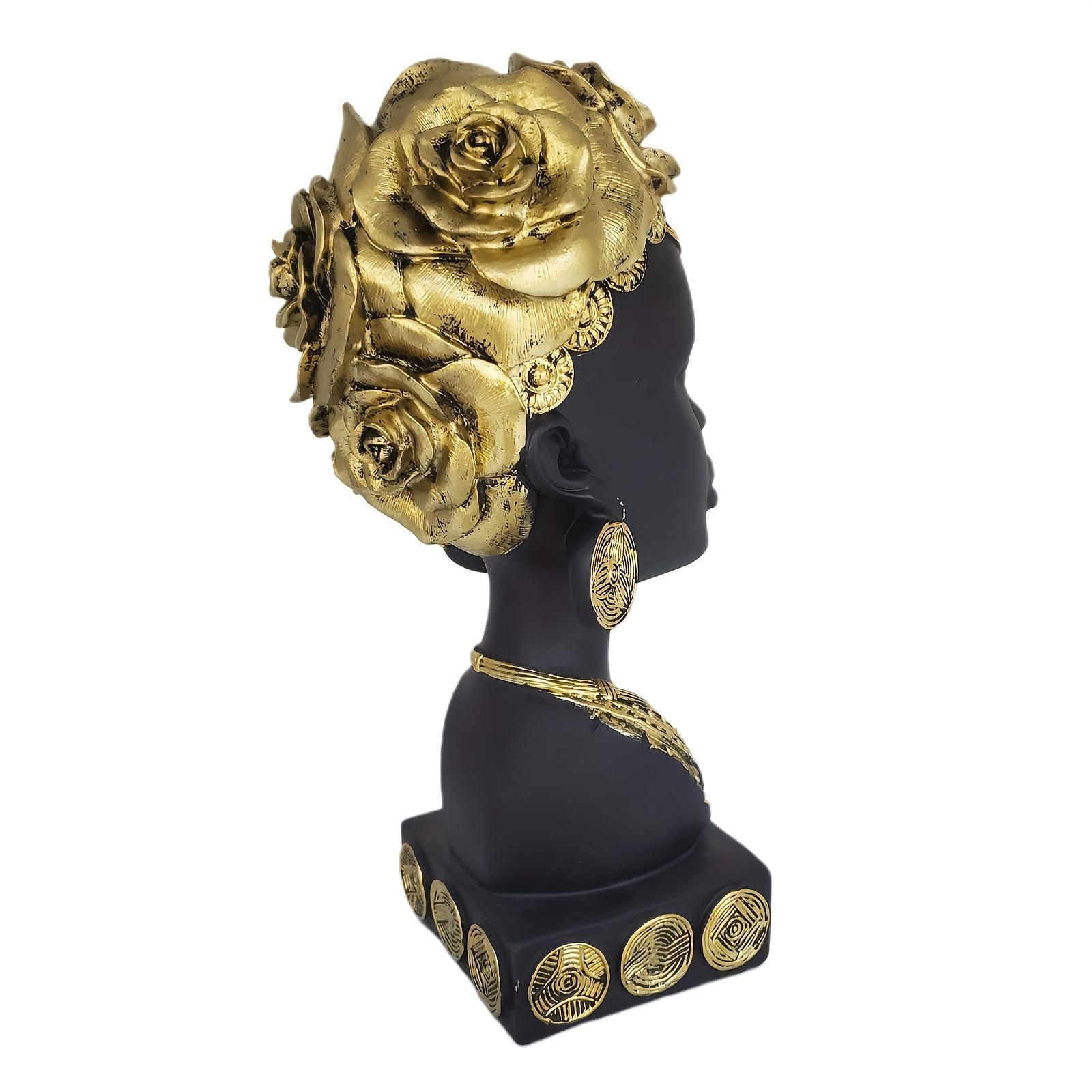 Amazon.co.jp: QZVANLON 樹脂彫刻 アフリカの黒人女性の彫刻 - 美しさ