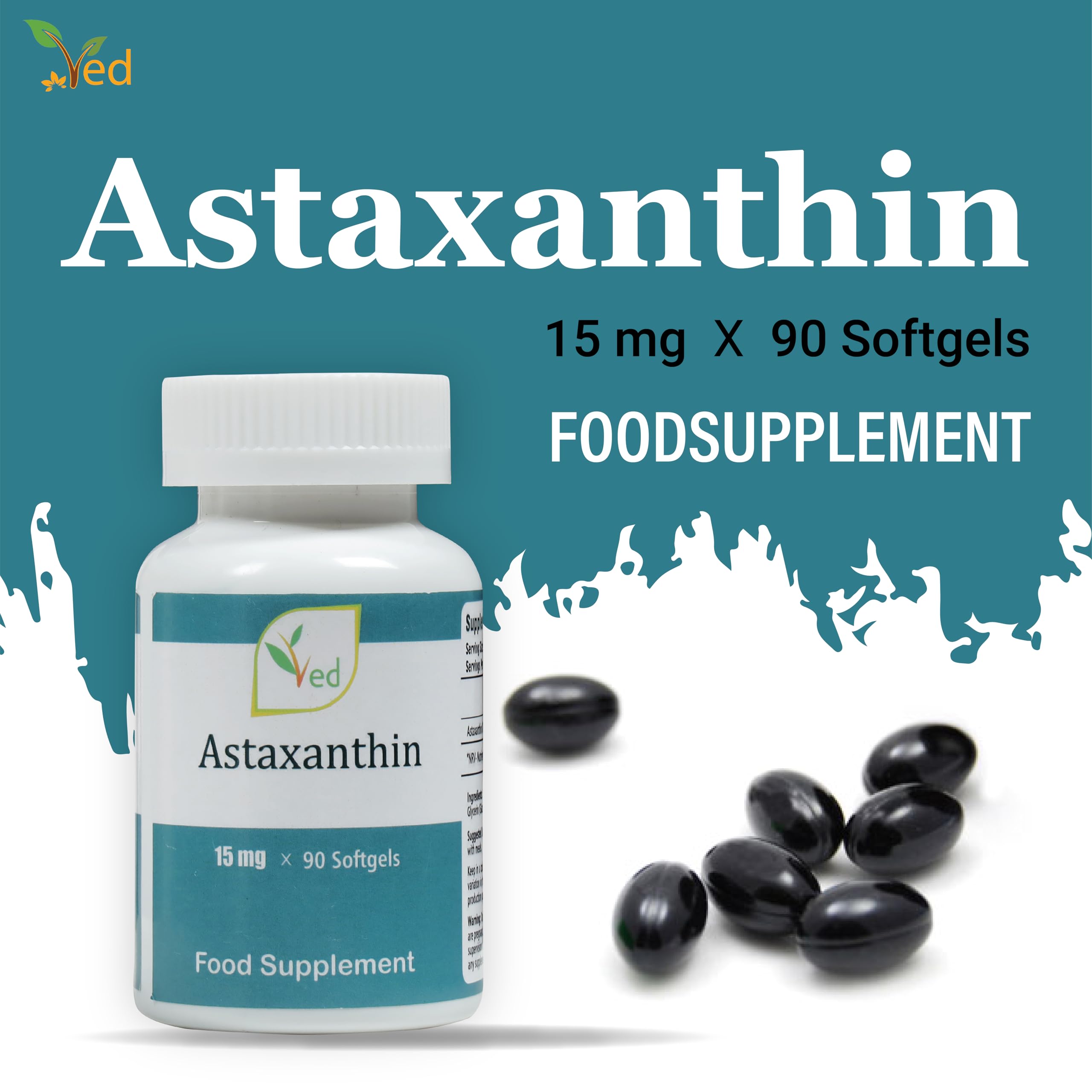 Integratore di astaxantina, ideale con astaxantina - Antiossidante naturale puro, supporto per il benessere e la vitalità, 90 capsule molli