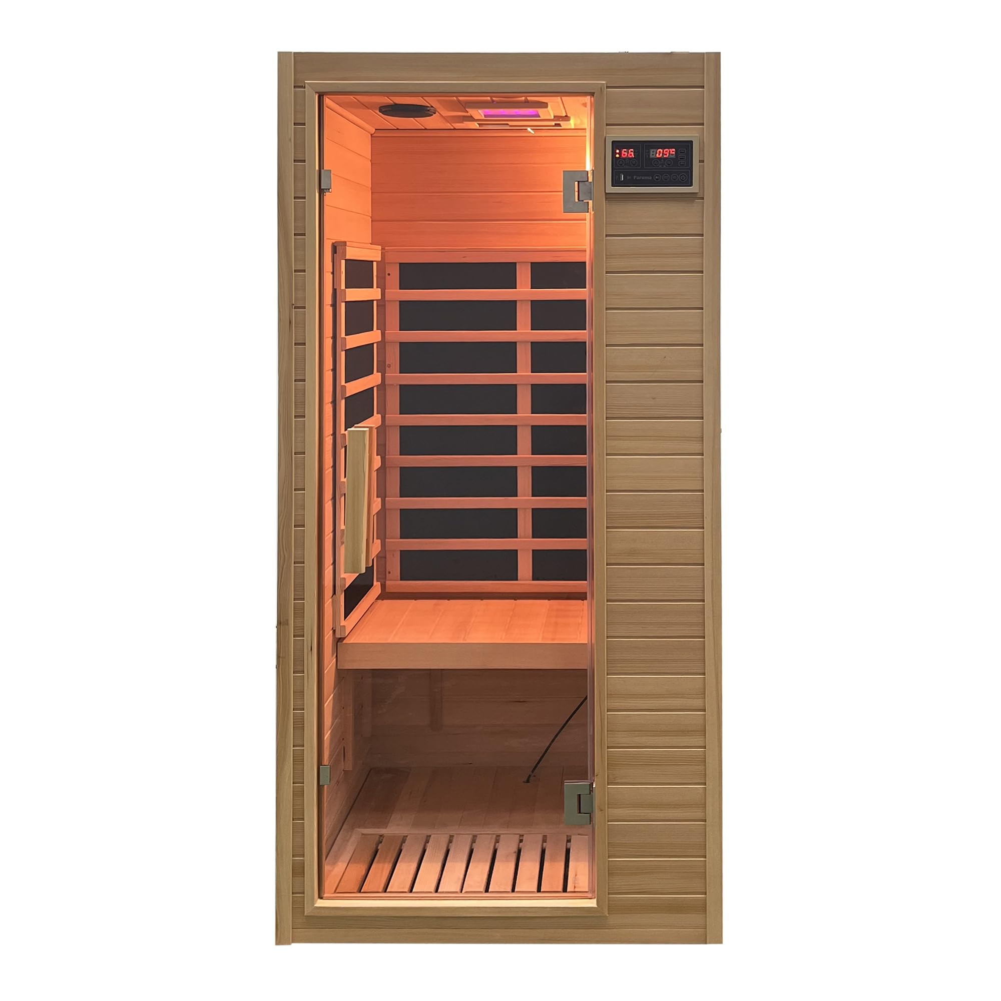 Helsinki Sauna infrarouge 90 x 90 cm H188 en bois de cèdre avec radio intégrée