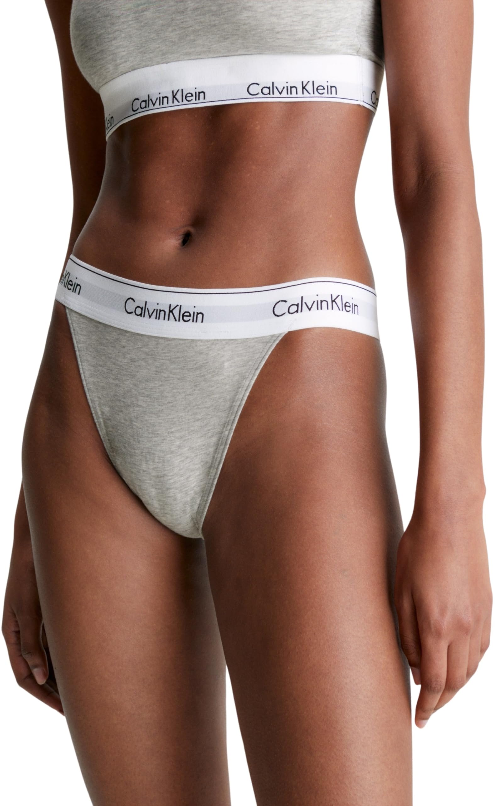 Calvin Klein Women's String Thong, Grey Heather, XL