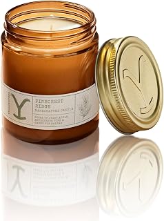 Yellowstone Scented Jar Candle by Tru Western, 8 oz - Pinecrest Ridge