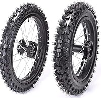 Vista 1 de Neumático Knobby de 1.85x12 60/100-14 delantero y 1.4x14 80/100-12 para motocross/pit bike/monkey bike/70/90/110/125/140/150/160cc scooter