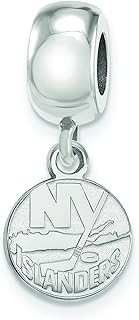 New York Islanders Bead Charm Extra Small (3/8 Inch) Dangle (Sterling Silver)