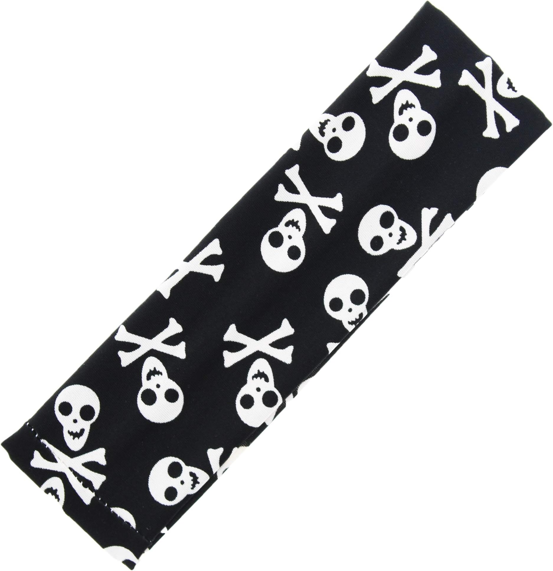 Skull & Crossbones Print Elasticated Lycra Fabric Kylie Headband
