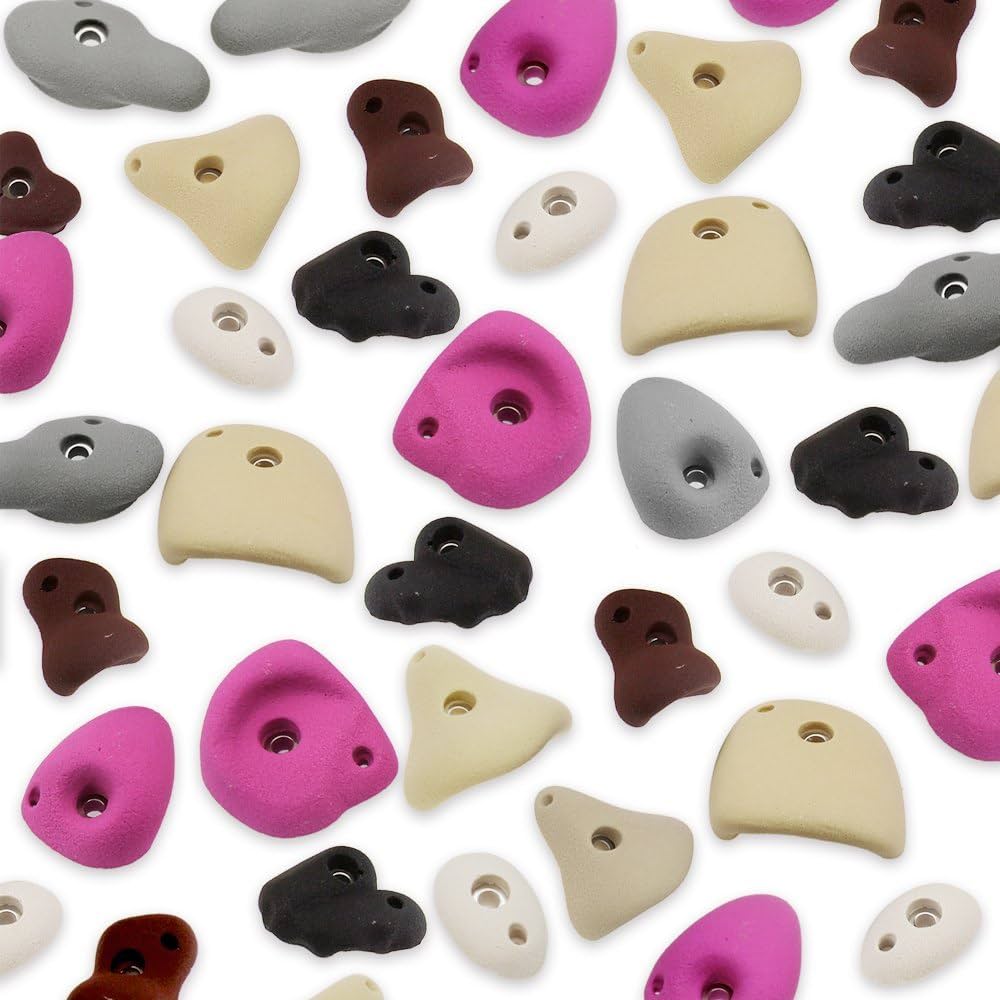 プロ仕様 カラークライミングホールド 本格派 30個セット 爪付きナット プロ仕様 カラークライミングホールド 本格派 30個セット 爪付き