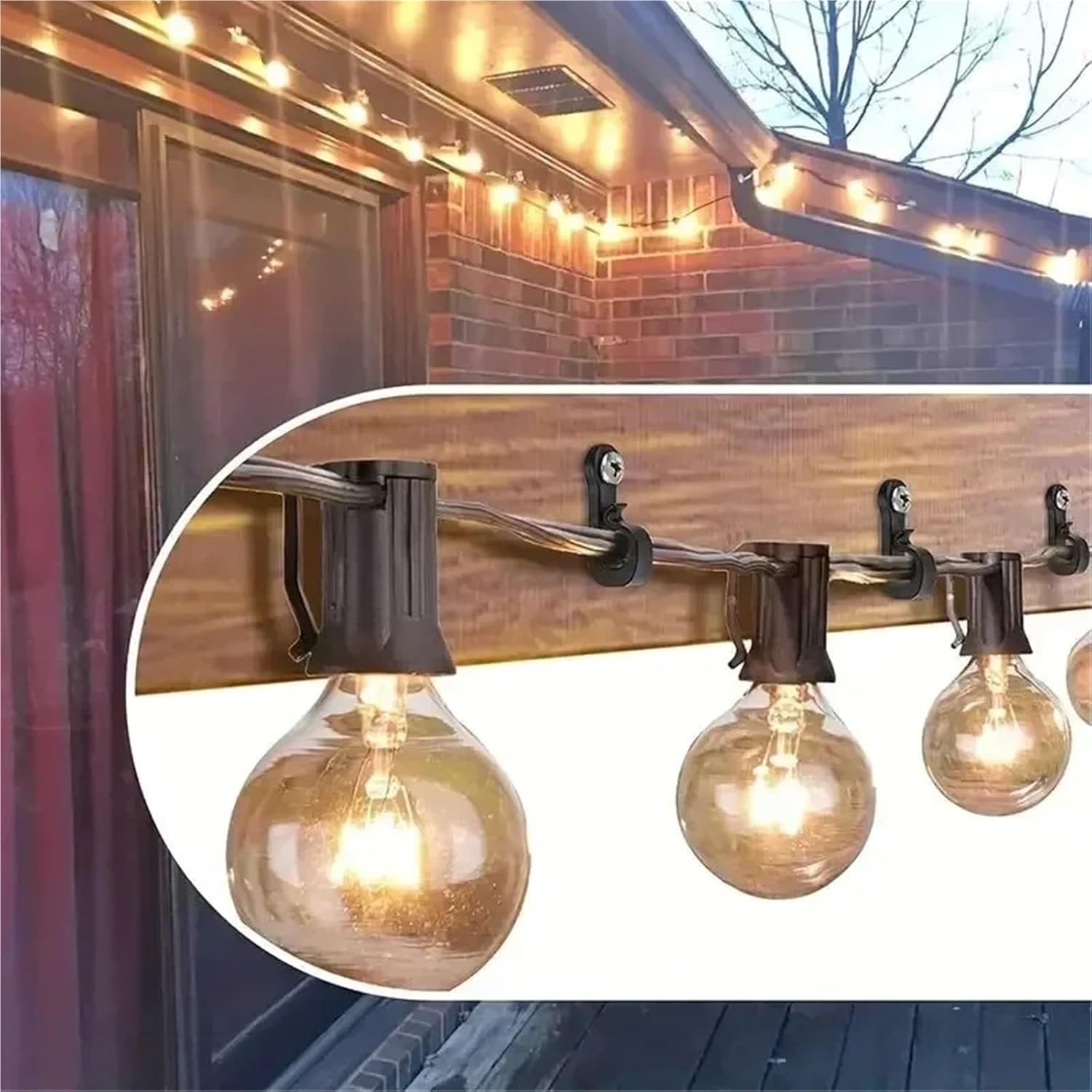 String Light Hanger Hooks 50Pcs Light Safety Hooks Hanging Potted Wind Chimes Screw-in Indoor and Outdoor for Party Patio Plants Wind Chimes