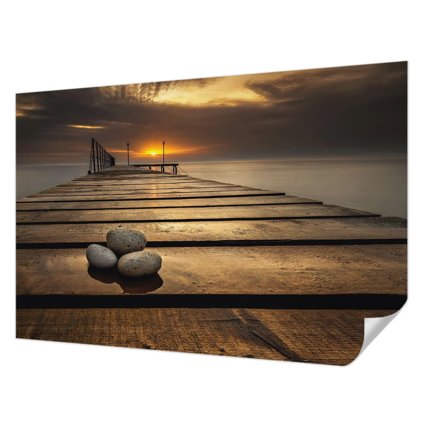 Papier Peint Auto-Adhésif Tulup 104x70 cm Sunset Intérieur Moderne