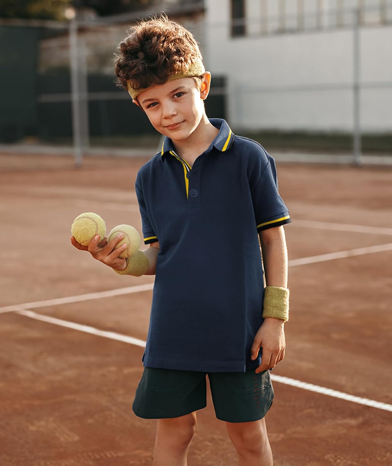 Boys Polo Shirt Childs Short Sleeve Golf Collared Shirts School Uniform Tennis Pique Shirts for Kids - Image 2
