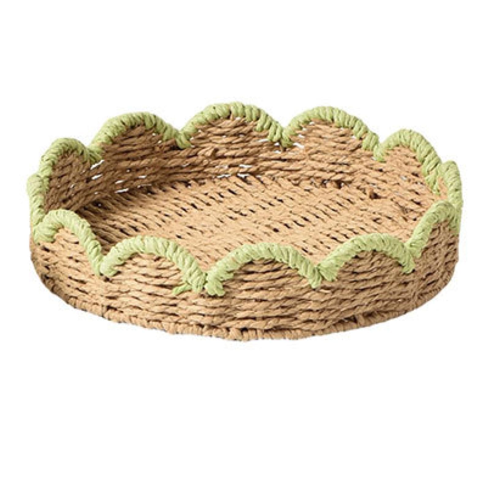 Paper Rope Woven Storage Basket Sundry Holder for Living Room Office Shelves L-image-9