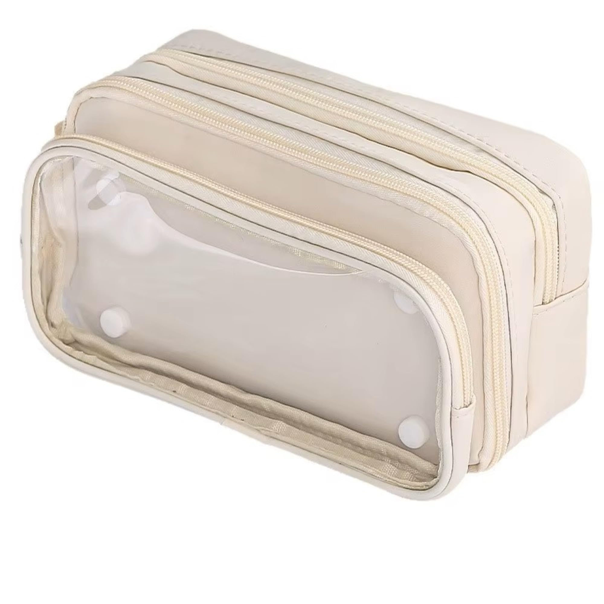 U & U UNIQUE UTILITIES Pencil Pouch for Girls Aesthetic | Large Capacity Pencil Case with Detachable Front Pocket | Cute Pouches for School Girls | Pouch for Stationery (Off White)-picture-21