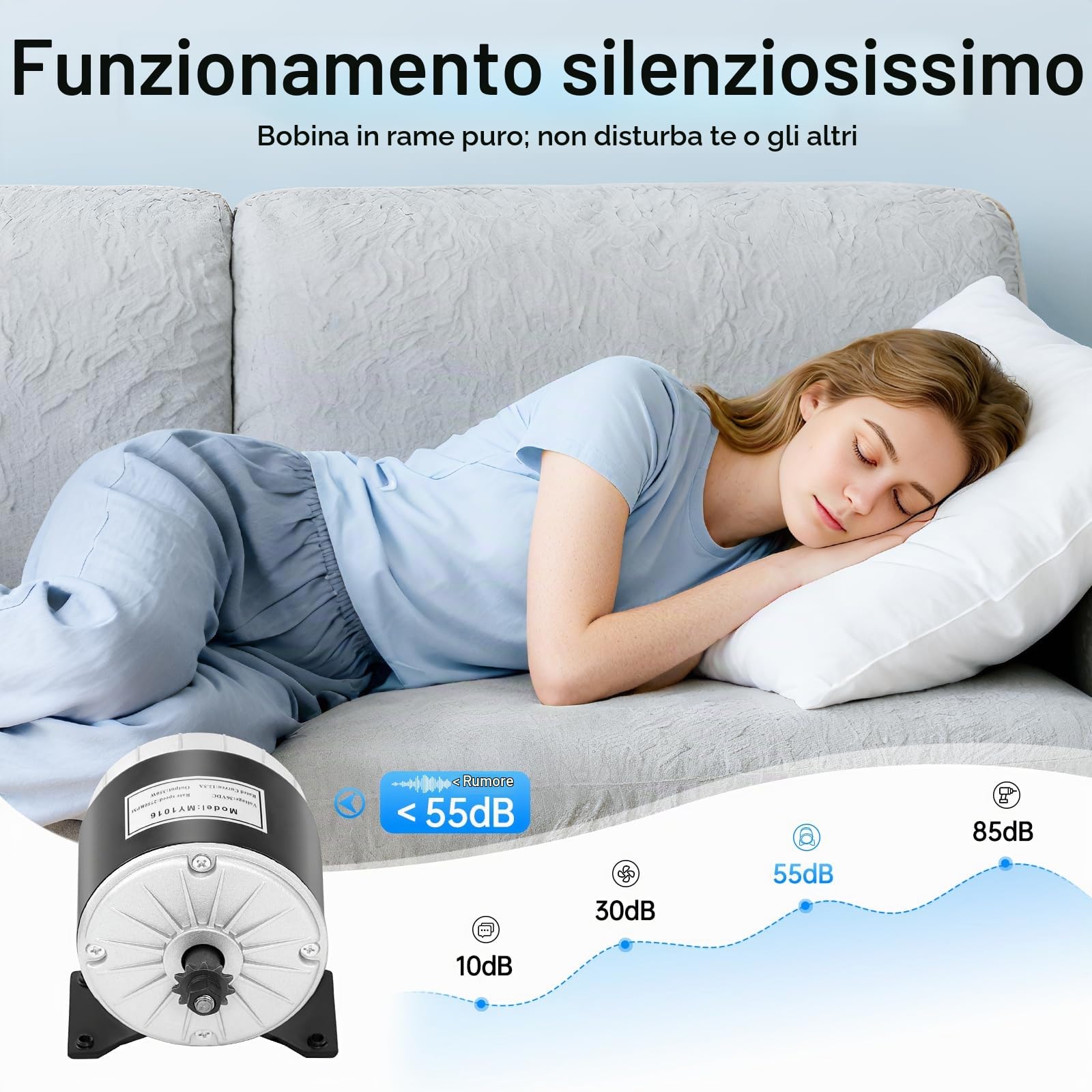 Motore a spazzole, 36 V, 350 W, motore elettrico a magnete permanente, impermeabilità IP54, velocità nominale 2750 giri/min, portata 100 kg, per scooter elettrici, bici elettriche e moto elettriche