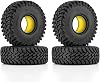INJORA 63 22mm 1.0 MAVERIX MT Tires and Silicone Rubber Inserts for TRX4M SCX24 118 124 RC Crawlers Upgrade