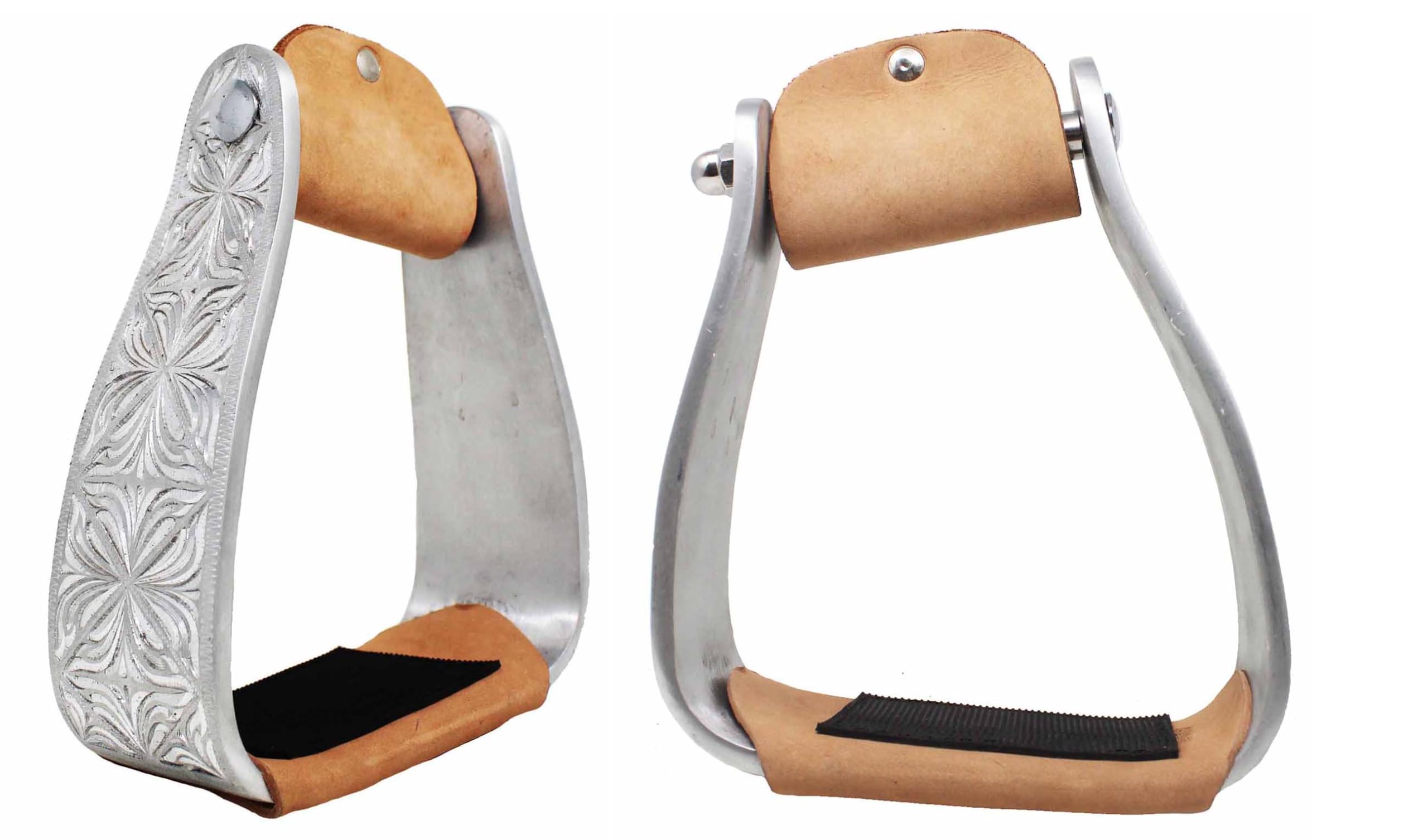 Étriers de sécurité d’équitation Incliné Grip Blanc/Noir/Bleu enfant