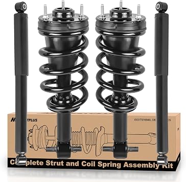 MOSTPLUS 345074 579105 Front and Rear Strut shock Assemblies Compatible with GMC Sierra 1500/ Chevy Silverado 1500 2007-2013 w/o electronic suspensionSet of 4