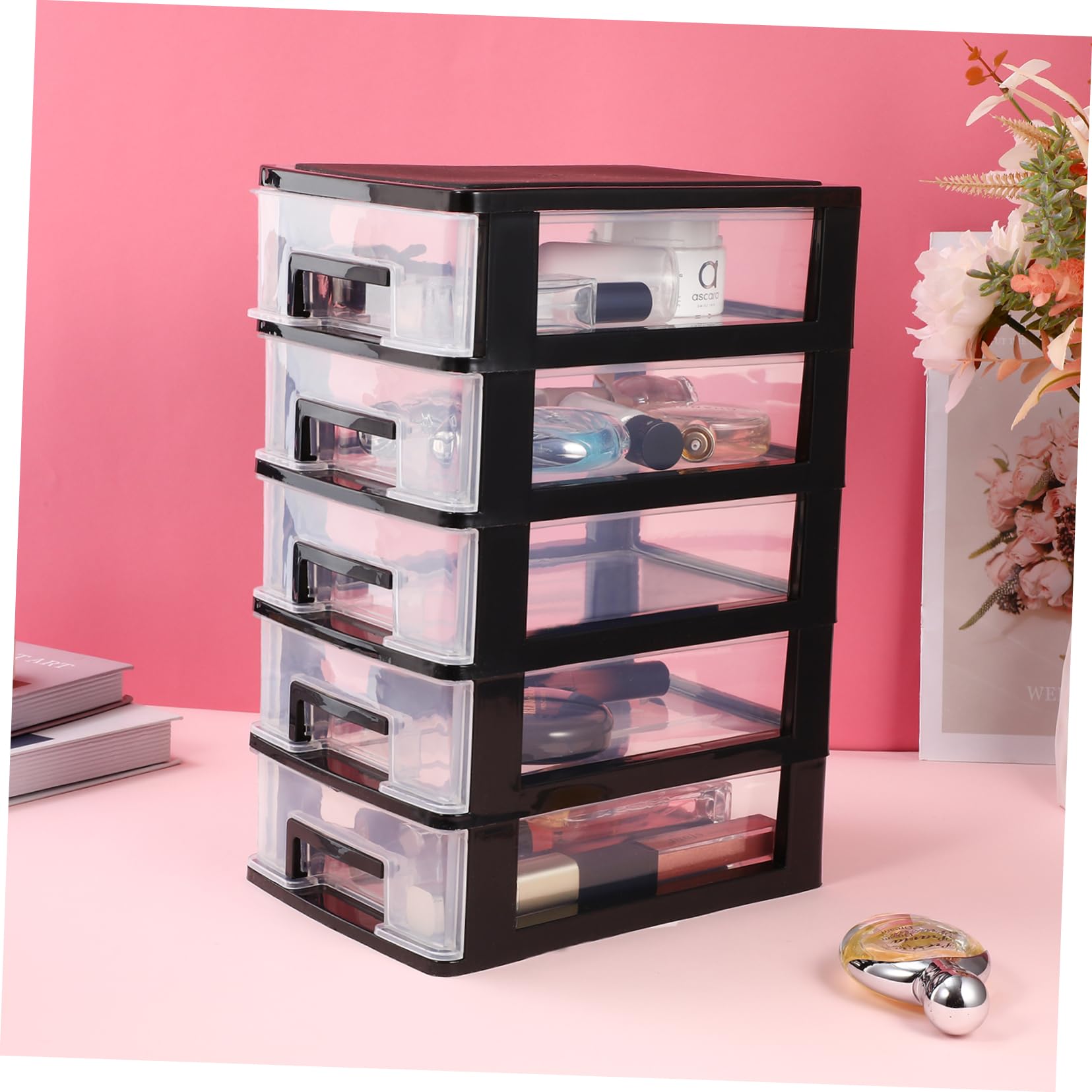 Ciieeo Multifunktionale Aus Kunststoff Organizer Für Büro Und Zuhause Tragbarer Schubladenschrank Transparente Kunststoffbox Für Kosmetische Utensilien Und Mehr
