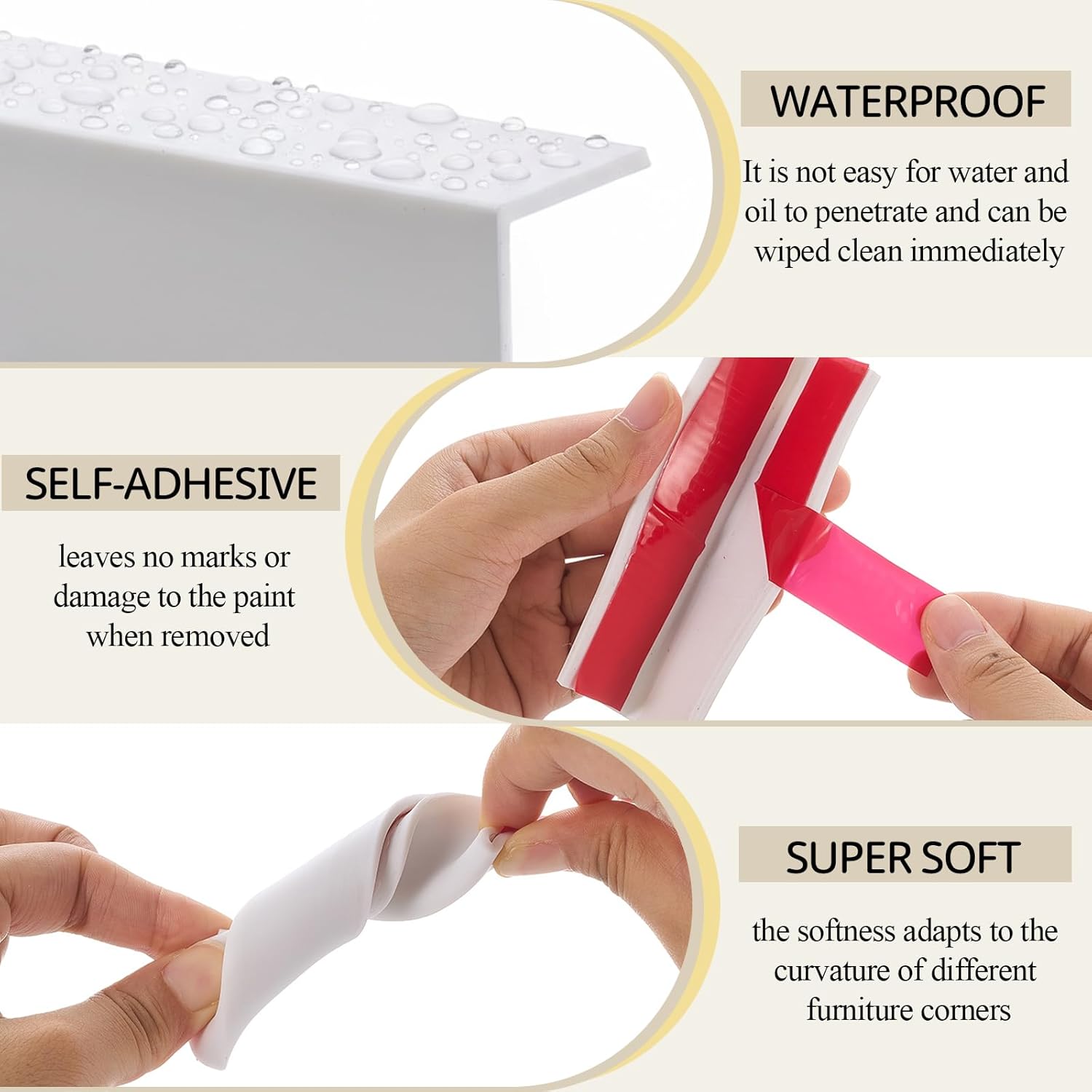 Pangda Baseboard Corners Blocks Self Adhesive Rubber Safety Corner Protectors Proofing Edge Guard Corner Cushion for Wall Furniture Edge