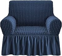 Vista 33 de NICEEC - Funda de sofá biplaza, 1 pieza, fácil de ajustar, universal, alta elasticidad, duradera, protector de muebles con faldón, estilo campestre