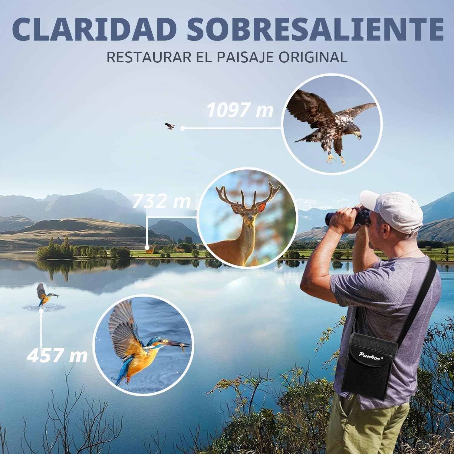 Monocular 12 x 50, Telescopio Monocular, Telescopio Monoculares de Largo Alcance, BAK4 Prisma y Lente FMC,monocular, para observación de Aves, Caza, Viajes, conciertos
