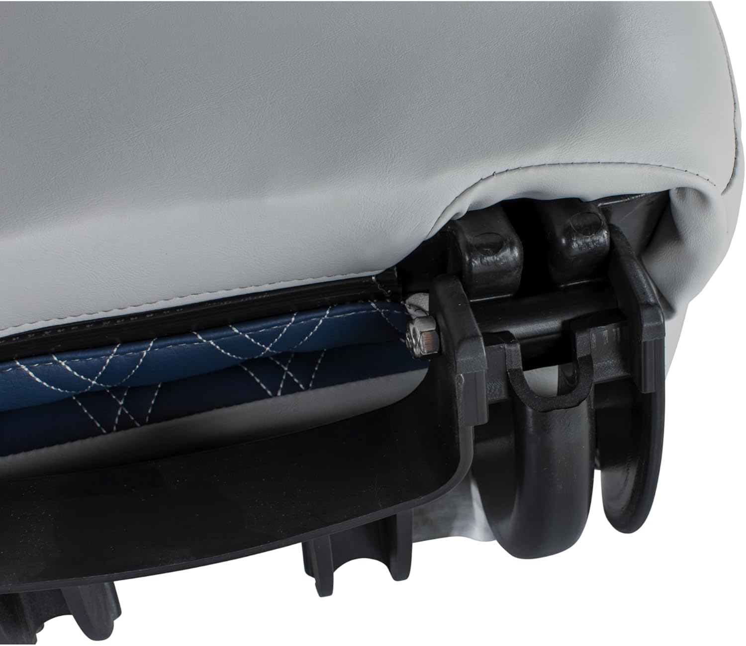 Lippert Sunset Collection Folding Pontoon Boat Seat, Contoured Foam Cushioning, Durable Marine-Grade Vinyl, Poly Frame, Pedestal Not Included, 19" L x 19" W x 22.5" H - 2024023317