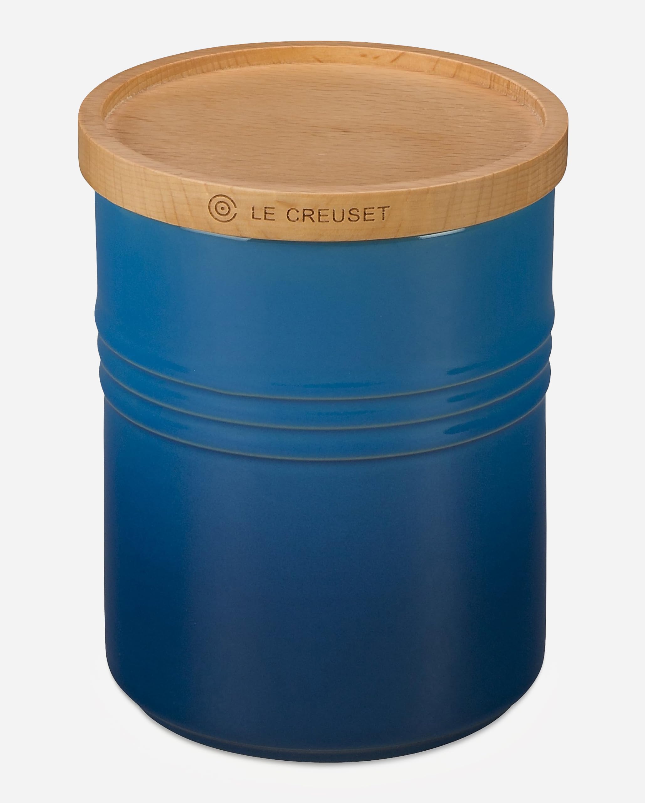 Amazon | Le Creuset ストーンウェア キャニスター 木製蓋付き 直径5.5