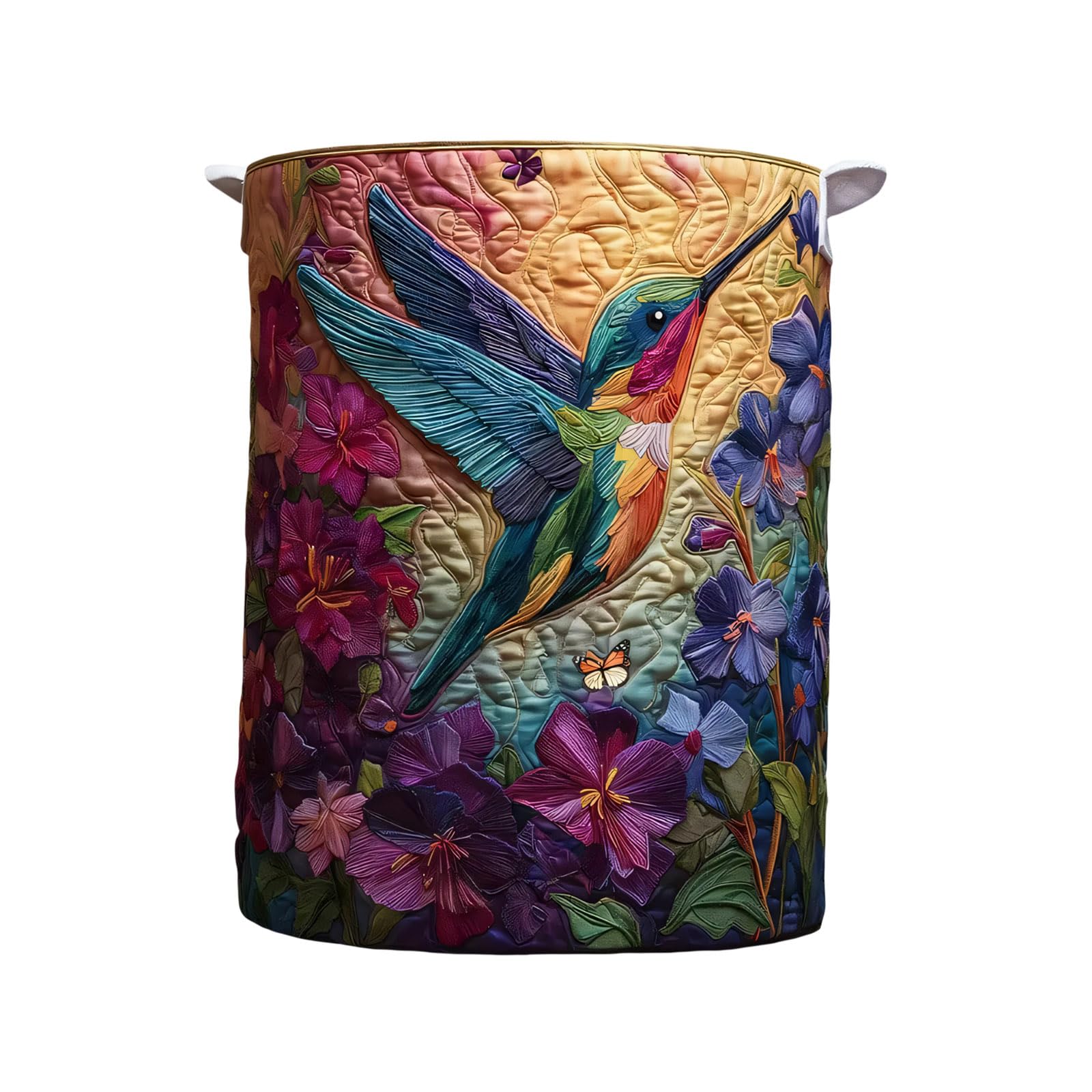 Spacious Quilted Laundry Hamper with Strong Handles Storage Bin for Home and Nursery Organization Large Capacity Laundry Bag