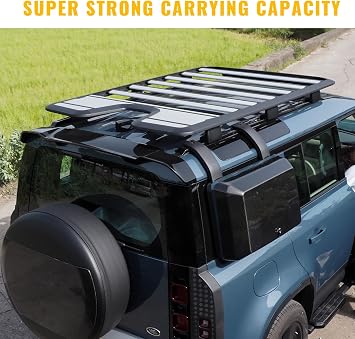 Roof Rack Platform Cargo System Rooftop Cargo Luggage Carrier for Land Rover Defender 110 2020-2025