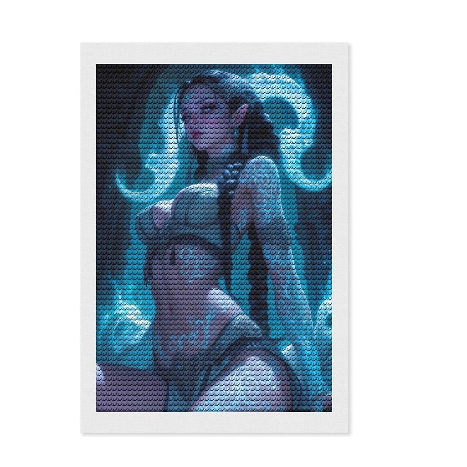Junmoney Celestial Tattooed Sorceress Full Drill Diamond Painting Kit 8"x12", for Adults, Boho Decor, with Tool Kit, Artistic Hobby, Aesthetic Room Decor