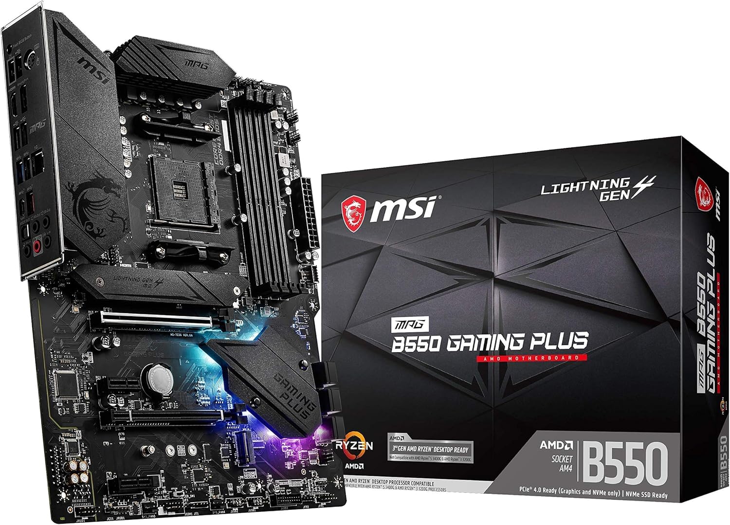 MSI MPG B550 Gaming Plus Gaming Motherboard (AMD AM4, DDR4, PCIe