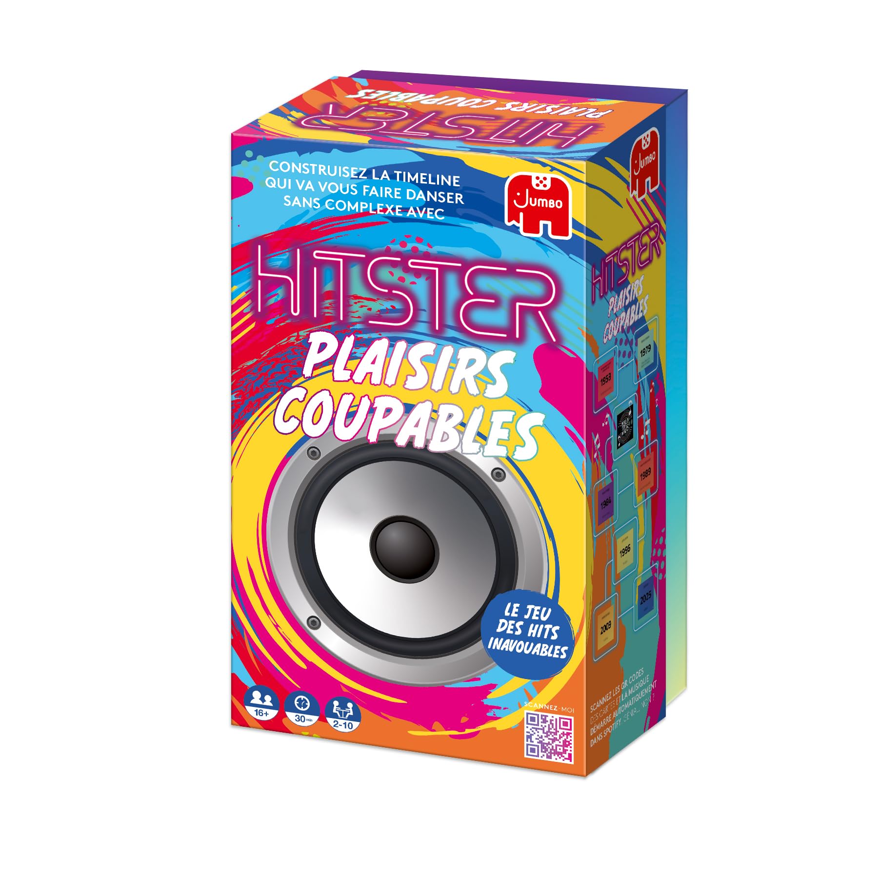 Hitster Guilty Pleasures – Board Game and Musical Atmosphere – Adult Game – Rediscover 100 Years of Musical Hits – To Play with Family and Friends – 2 to 10 Players – From 16 Years