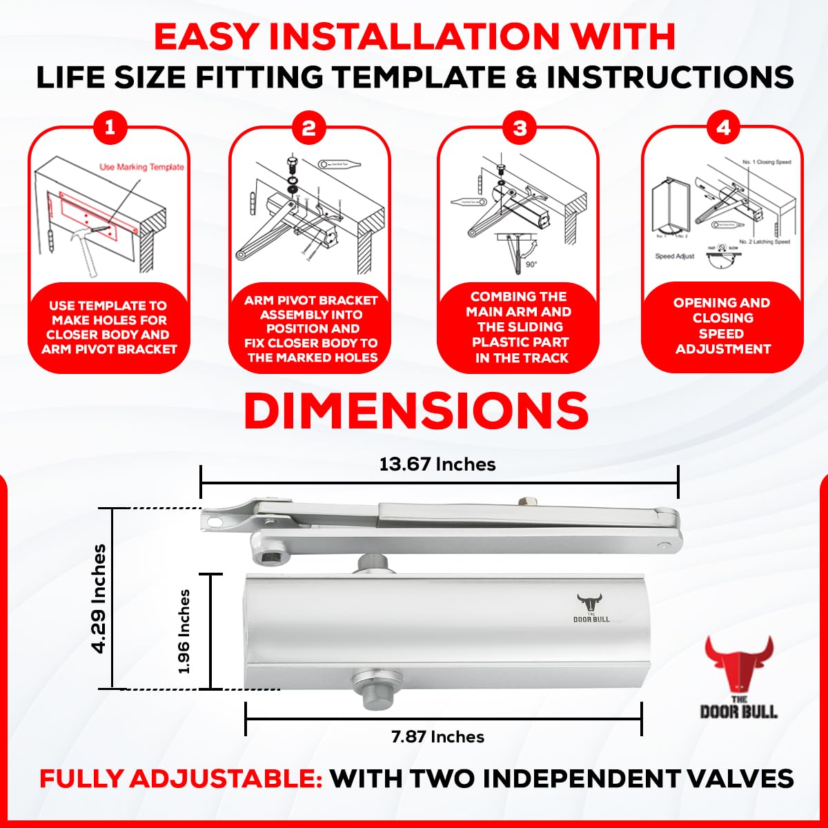 Commercial Door Closer - Quiet & Reliable -6