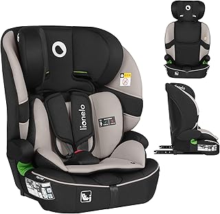 Lionelo Billy i-Size Kindersitz 76–150 cm (ab ca. 15 Monate–12 Jahre), R129, ISOFIX & Top Tether oder Fahrzeuggurt, 5-Punkt-Gurt 76–105 cm, 10-fach Kopfstütze, Seitenaufprallschutz