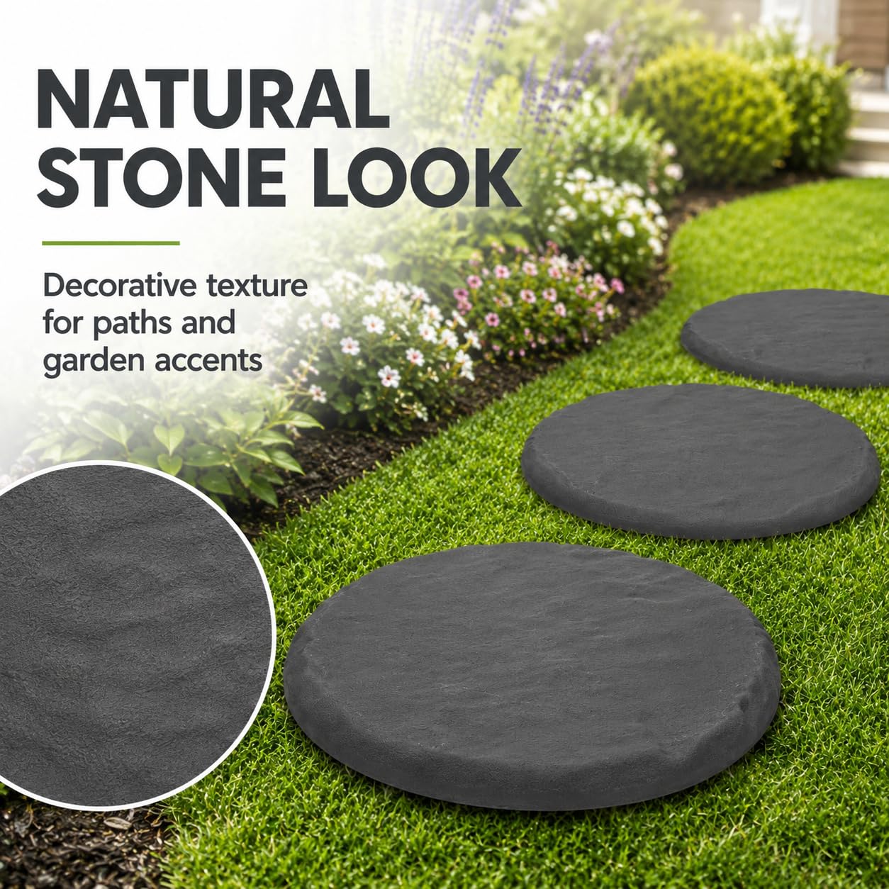 Pietre Miliari per Esterni, Pietre Miliari Decorative in Polipropilene con Picchetti da Terra, Pietre Miliari per Passerella Pietre Miliari per Percorso per Vialetto da Giardino