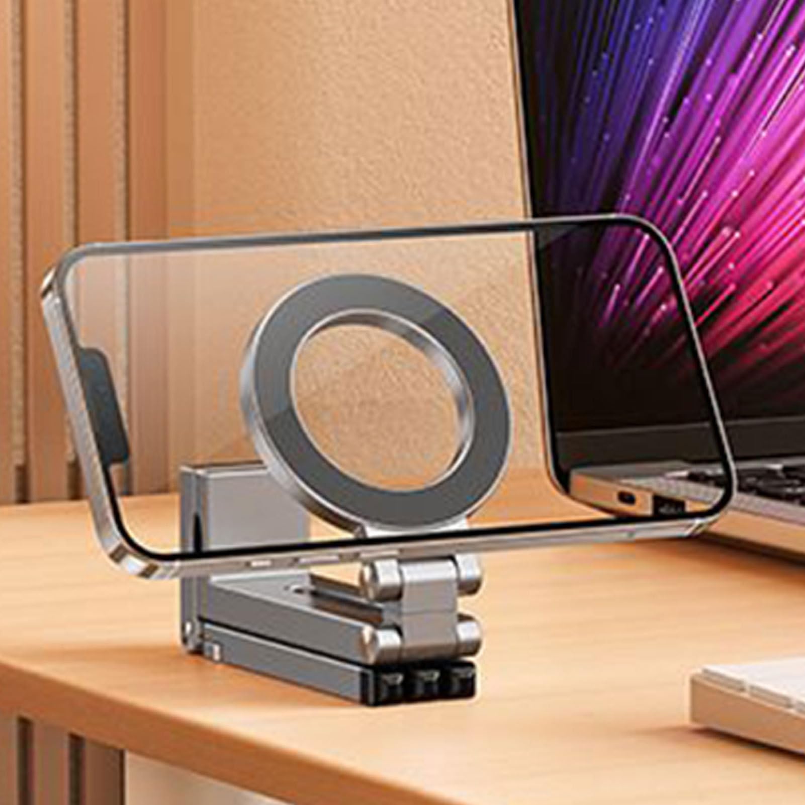 Treppiede Magnetico Clip Rotante Portatile | Treppiede Magnetico Tascabile Per Telefono per Casa, Ufficio, Viaggio, Registrazione Video, Selfie, Live