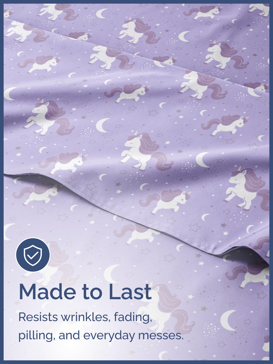 CGK Linens Parure de lit 4 pièces pour enfants, garçons, filles, adolescents, tout-petits, poches profondes, faciles à installer, draps respirants, de qualité hôtelière, lavable en machine, sans plis,