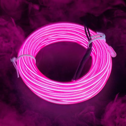 IMDCGYY Cable EL, 3 modos de cable de luz de neón moldeable, cuerda de luz de tubo de neón de 16.4 pies para fiestas, disfraces, Halloween, Navidad,