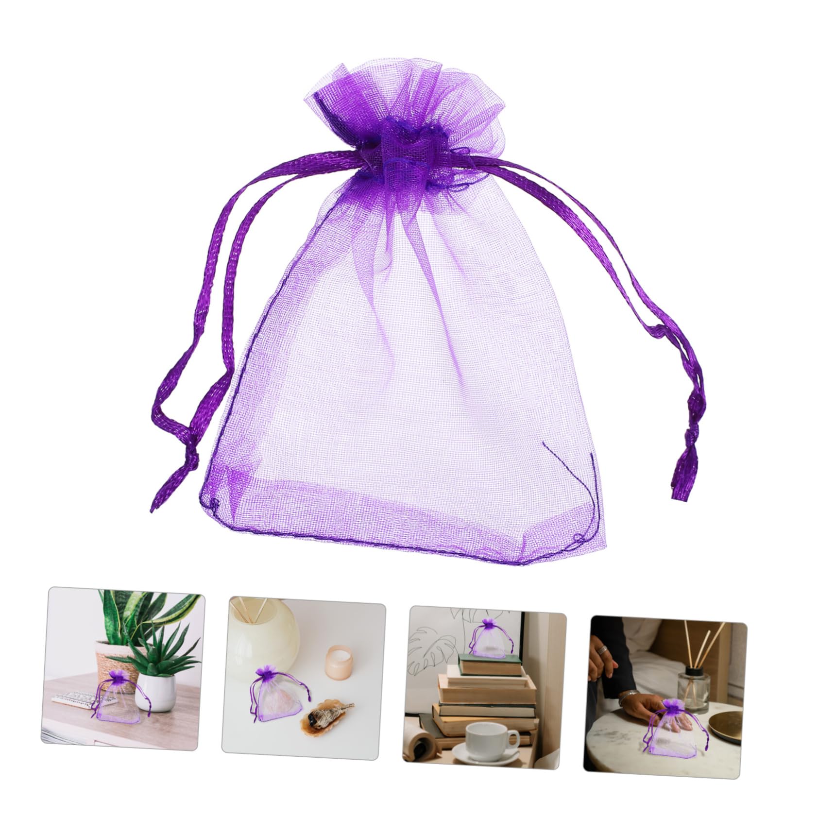 Cabilock 5 Sätze Leere Lavendelsäckchen Aus Feinem Netzstoff Für DIY Duftbeutel Schmuckverpackung Hochzeiten Partys 100 Stück * 5