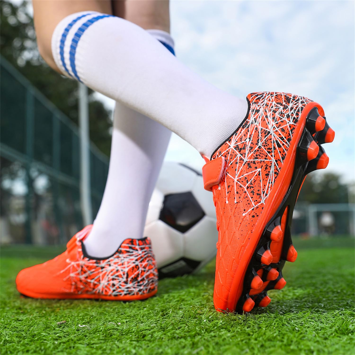 Football Boots Boys Grils FG/AG Soccer Cleats Shoes Trainers Football Shoes Training Running Shoes Teenager Sneakers — view 6