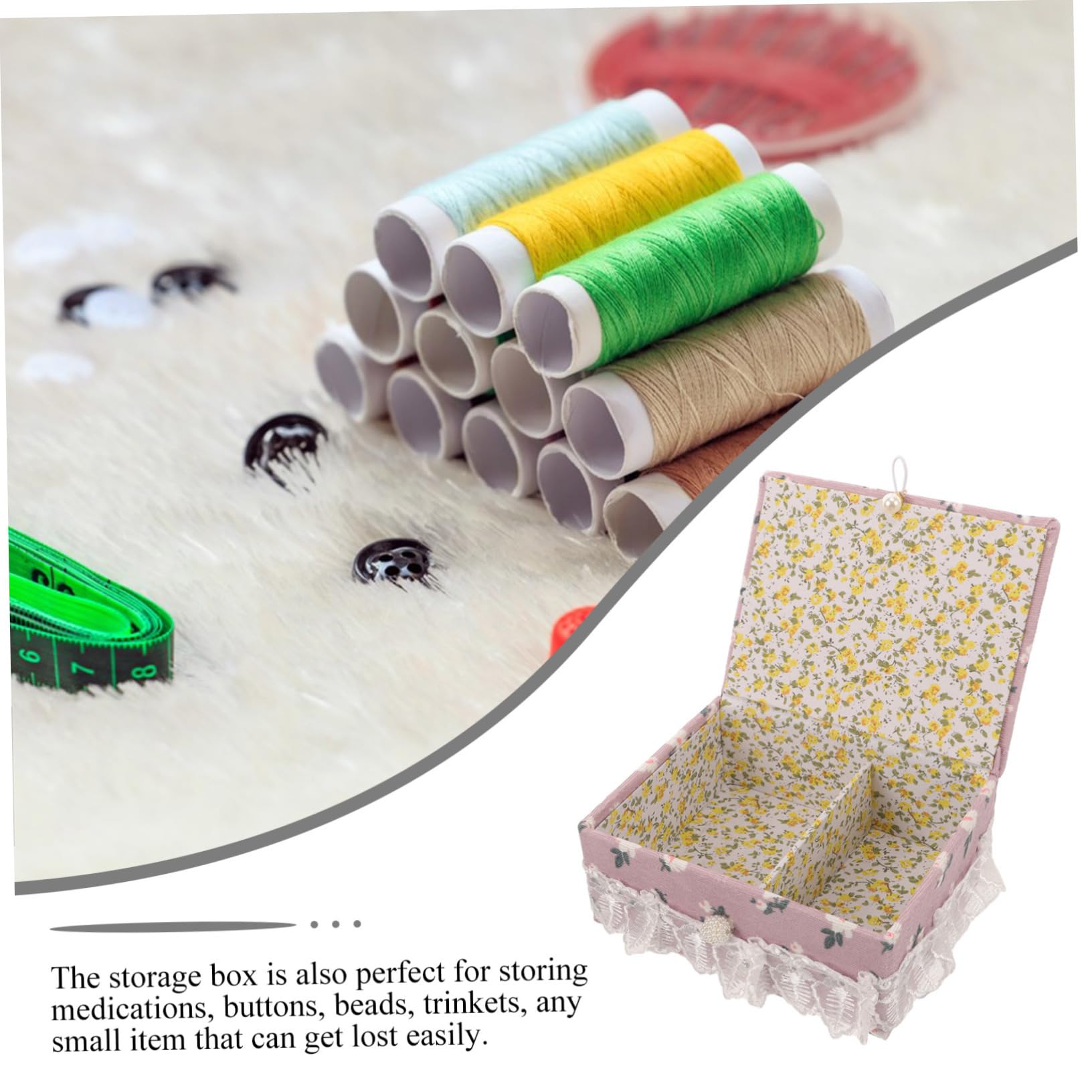 HAPINARY Sewing Needle Box Set Sewing Case Organizer Sewing Kit Box Needle Case Thread Box Storage