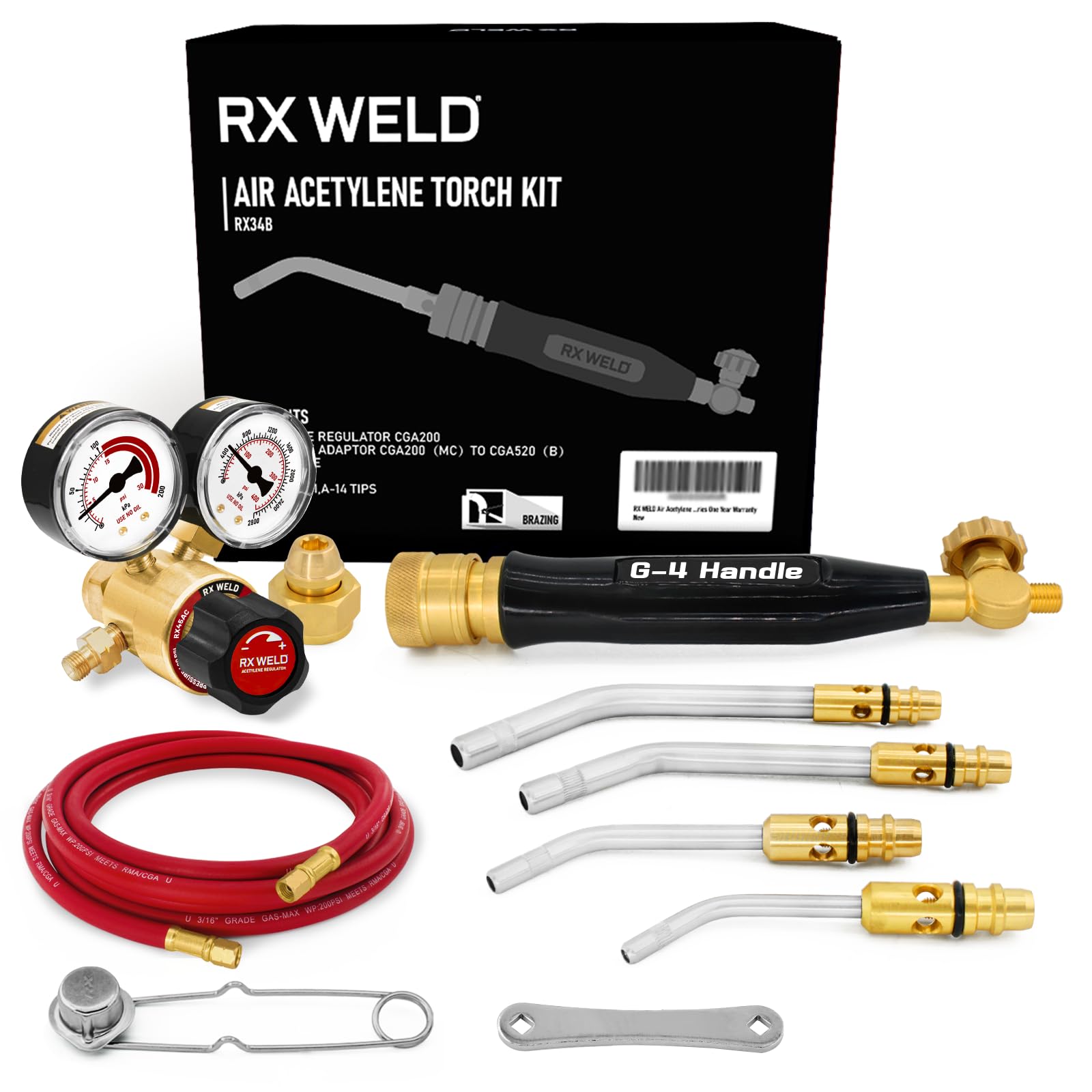 RX WELD Air Acetylene Torch Kit Fuel Gas kit Professional Series