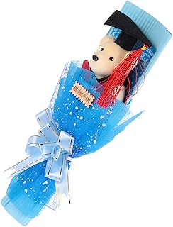 NOLITOY 1Pc Buquê Decorações Rosa Brinquedo Rosa Mini Buquê De Flores Boneca De Pelúcia Urso De Formatura E Vestido De Formatura Urso De Formatura Em Boneca De Buquê Estatueta Buquê