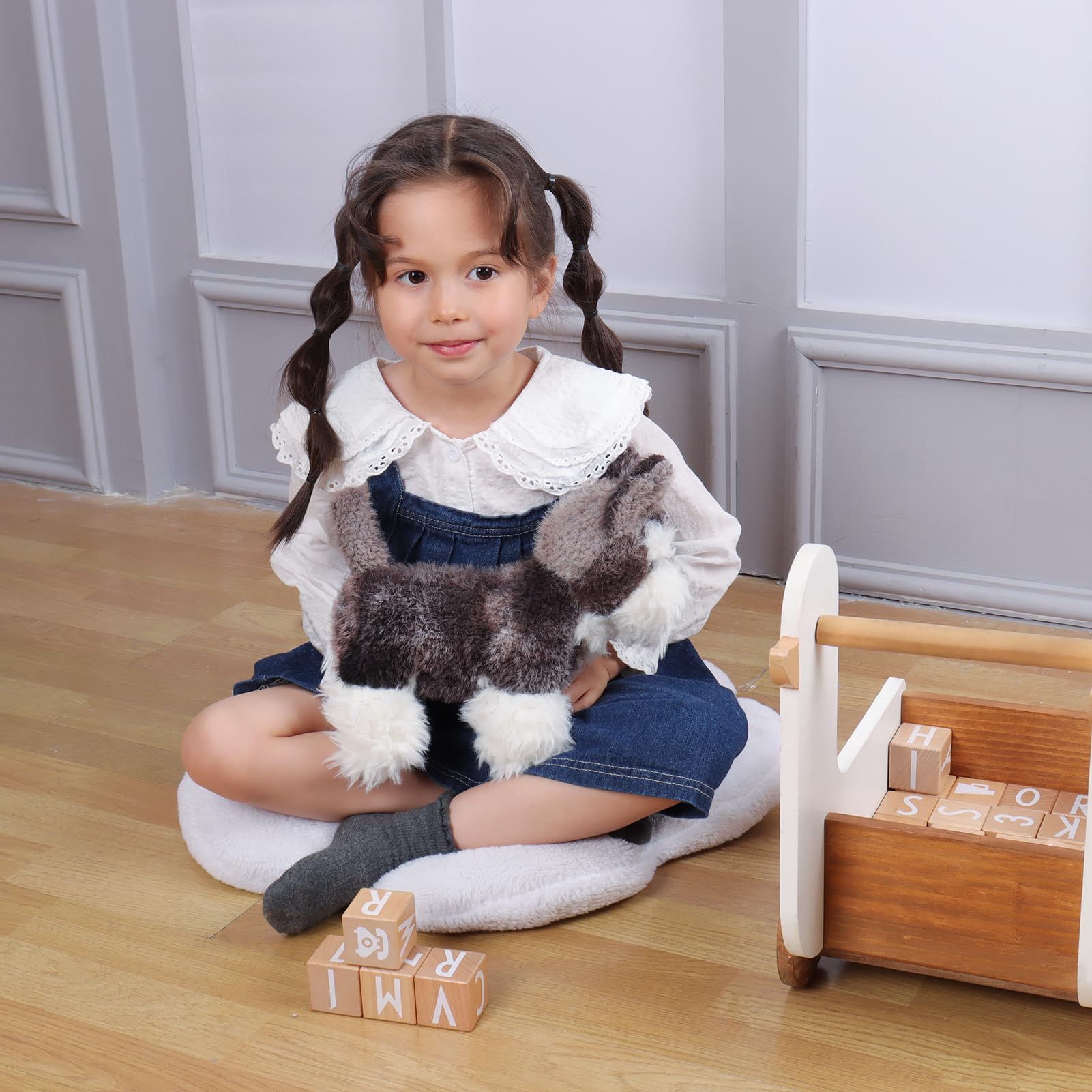 Apricot lamb peluche d'agneau en peluche parfaite pour les filles