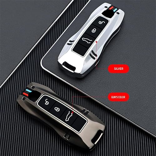 Miniatura 7 de Funda protectora de aleación de zinc para llave de coche, compatible con Porsche Panamera Cayenne Macan 911 Taycan 918