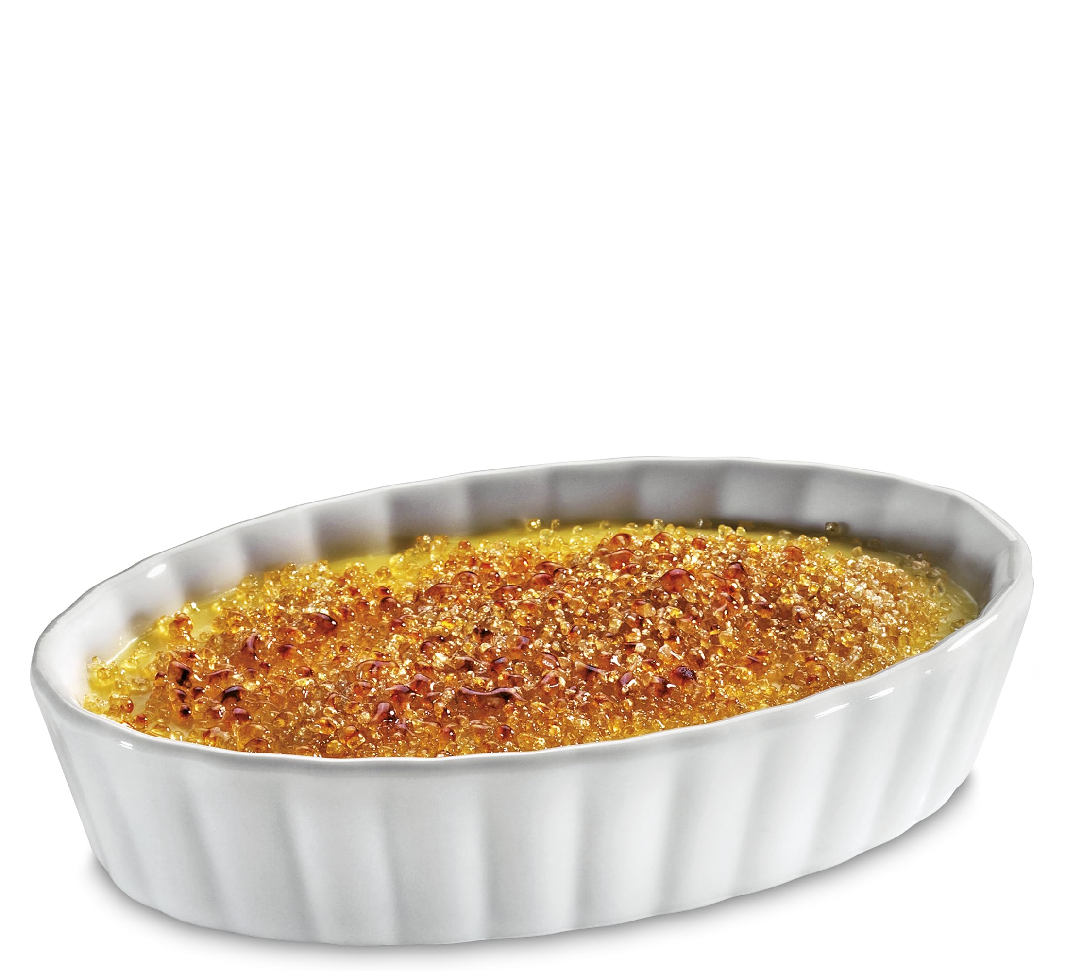 Küchenprofi Crème Brûlée-Set DELUXE, 7-teilig | 1x Flambierbrenner | 6x Schälchen aus Hartporzellan (85 ml) | Backofen- & Mikrowellengeeignet | Creme Brulee Set mit Brenner und Schälchen inkl. Rezepte