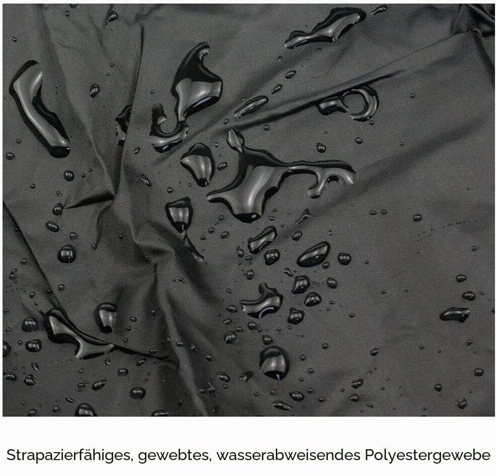 Abdeckung für Hängesessel, Winddicht, Wasserdicht, UV-Beständiges, Reißfest 210D Oxford Gewebe Hängekorb, Schwingsessel, Hängestuhl Schutzhülle (190 x 115 cm) (schwarz)