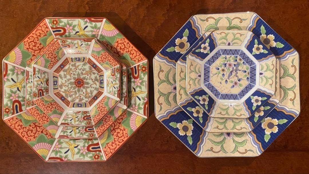 魚彫刻 足付皿揃 5皿 深川の刻印あり 製造終了品 深川