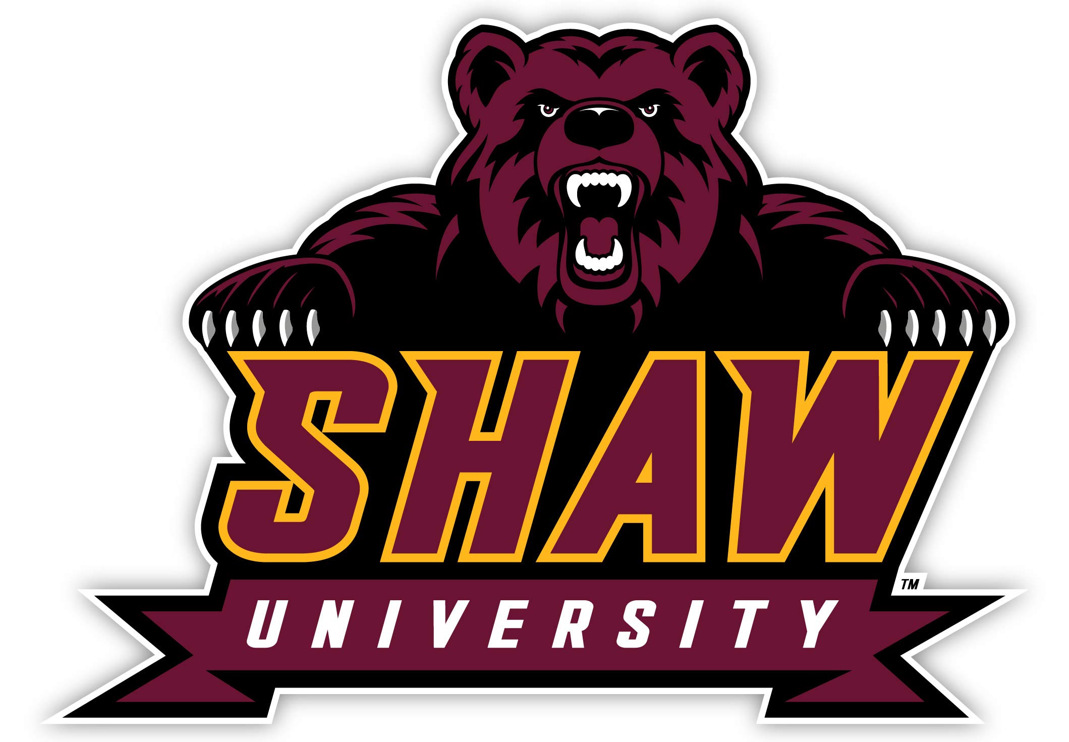 Shaw University Bears 12 Inch Vinyl Mascot Magnet