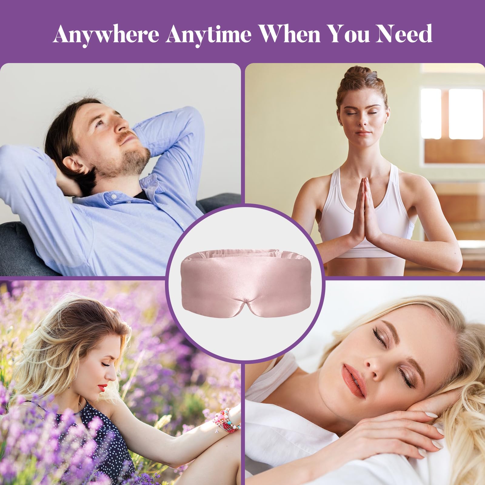 Lavender Heated Eye Mask Weighted Sleep Mask FSA-HSA Eligible Pink — Amazon image 7