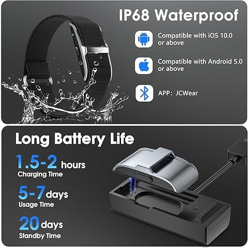 Miniatura 6 de Pulsera inteligente de salud, seguimiento de actividad y actividad física 247, frecuencia cardíaca, oxígeno en sangre, presión arterial, monitor de