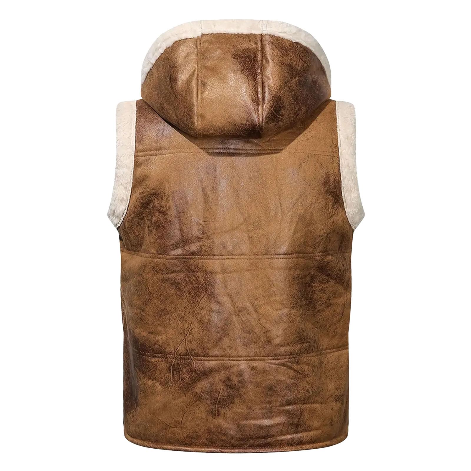 Gilet Pelle Uomo Smanicato Invernale, Rocker da Moto, con Lacci, per Motociclista Punk, in Pelle Sintetica Gilet Pu Pelle Uomo Gilet Ecopelle Gilet Ciclismo Uomo Invernale per Il Tempo Libero